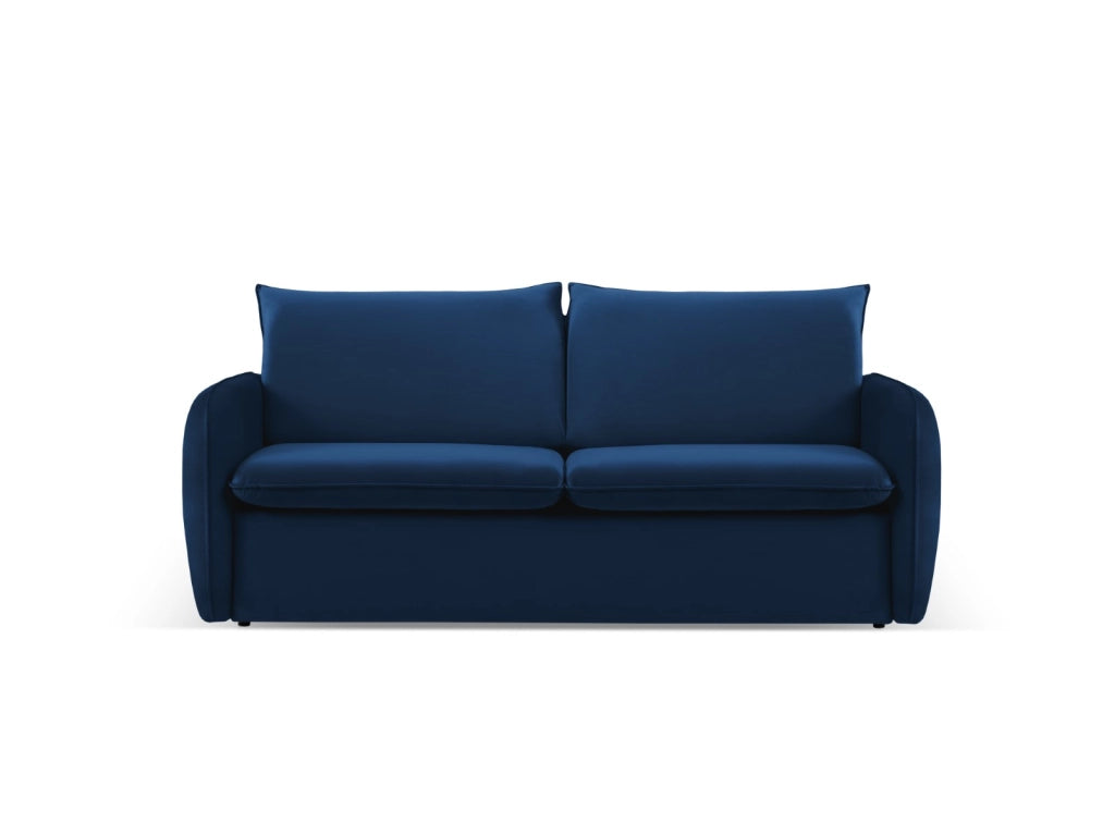 Cosmopolitan Design - Divano convertibile "Vienna" 2 posti in velluto blu reale 