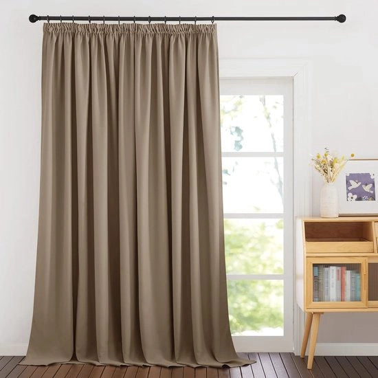 Vouwband, tende per sistema di parete, opaco, set di 1, 245 x 300 cm (h x l), ampio, per soggiorno, tende termiche, protezione dal freddo, panno pieghettabile, cappuccino