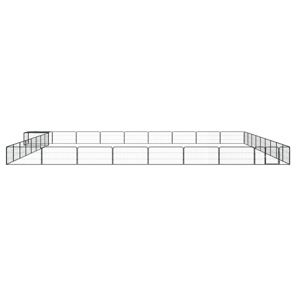 Recinto per cani 36 pannelli 100 x 50 cm acciaio verniciato a polvere nero 02_0043632