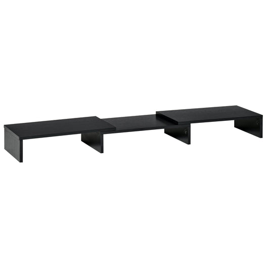 Supporto Monitor 80-117x23,5x10 cm in MDF Nero