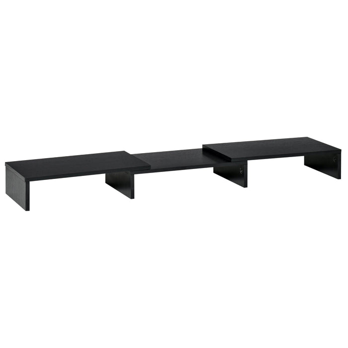 Supporto Monitor 80-117x23,5x10 cm in MDF Nero