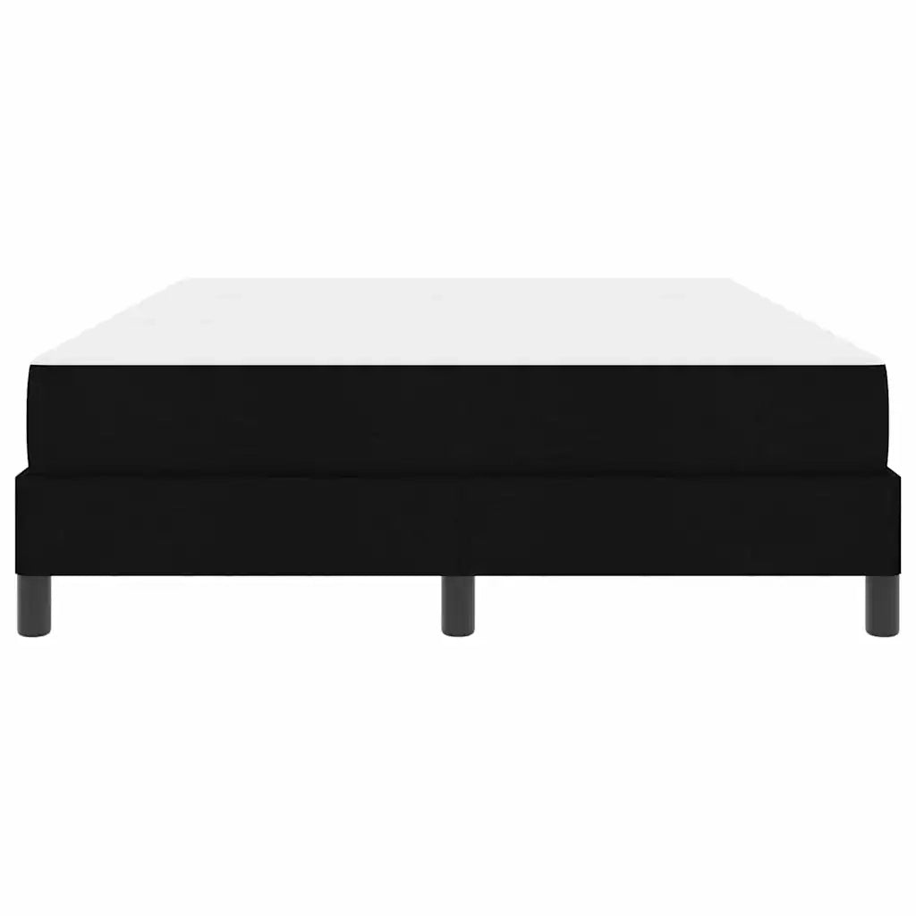 Letto a molle con materasso Nero 140 x 190 cm Tessuto