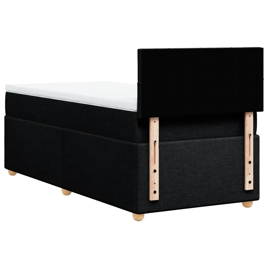 Giroletto a Molle con Materasso Nero 100x200 cm in Tessuto 3288893