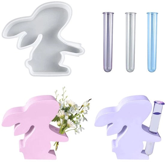 Vaso per conigli con 3 tubi di reazione - vasca decorativa per piante - moltiplicazione di piante DIY