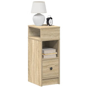 Comodini 2 pz con Cassetto Rovere Sonoma 25x31x66 cm 858619