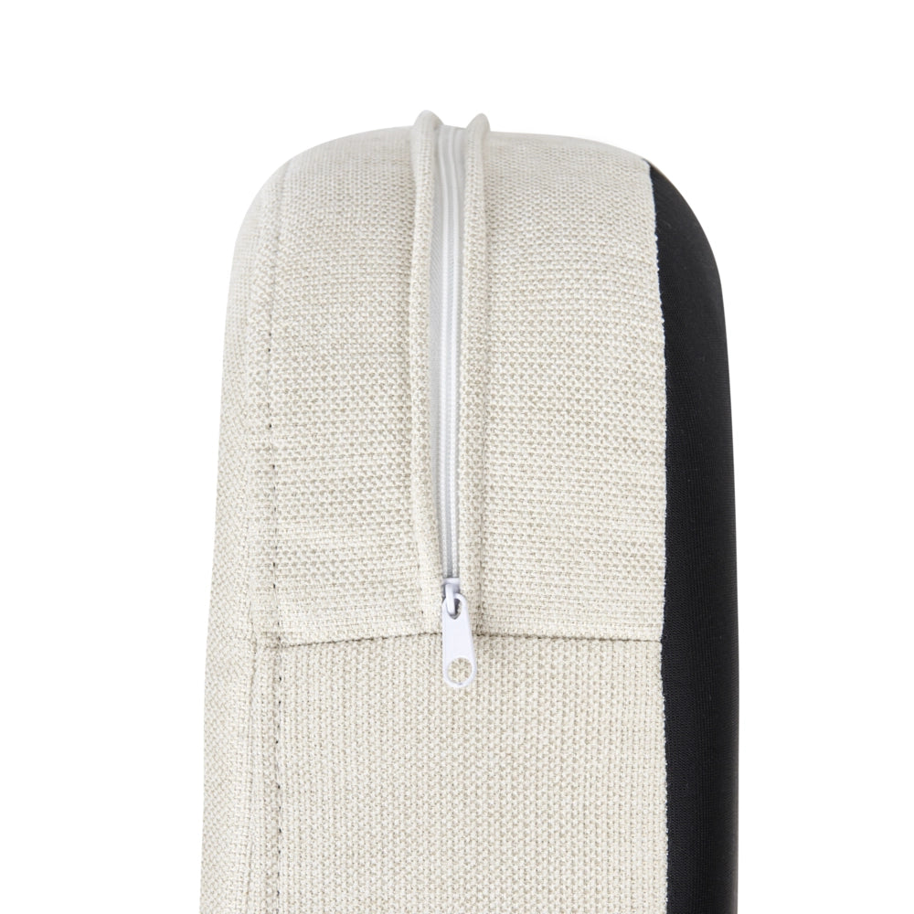 Poltrona girevole Light Beige Poliestere Tessuto idrorepellente Retro Minimalista Mobili Soggiorno