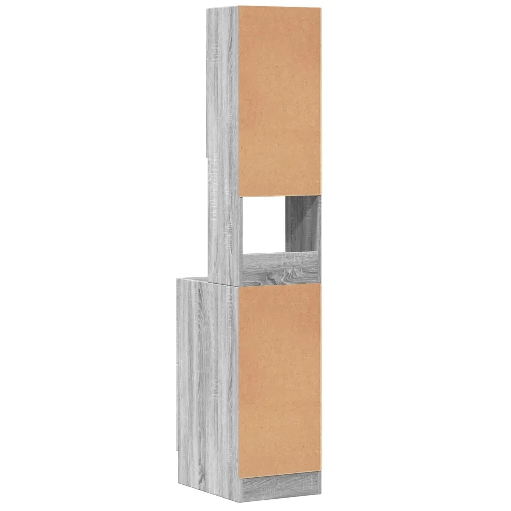 Mobile da cucina-Armadio da cucina Grigio Sonoma 35x50x180cm in Legno Multistrato