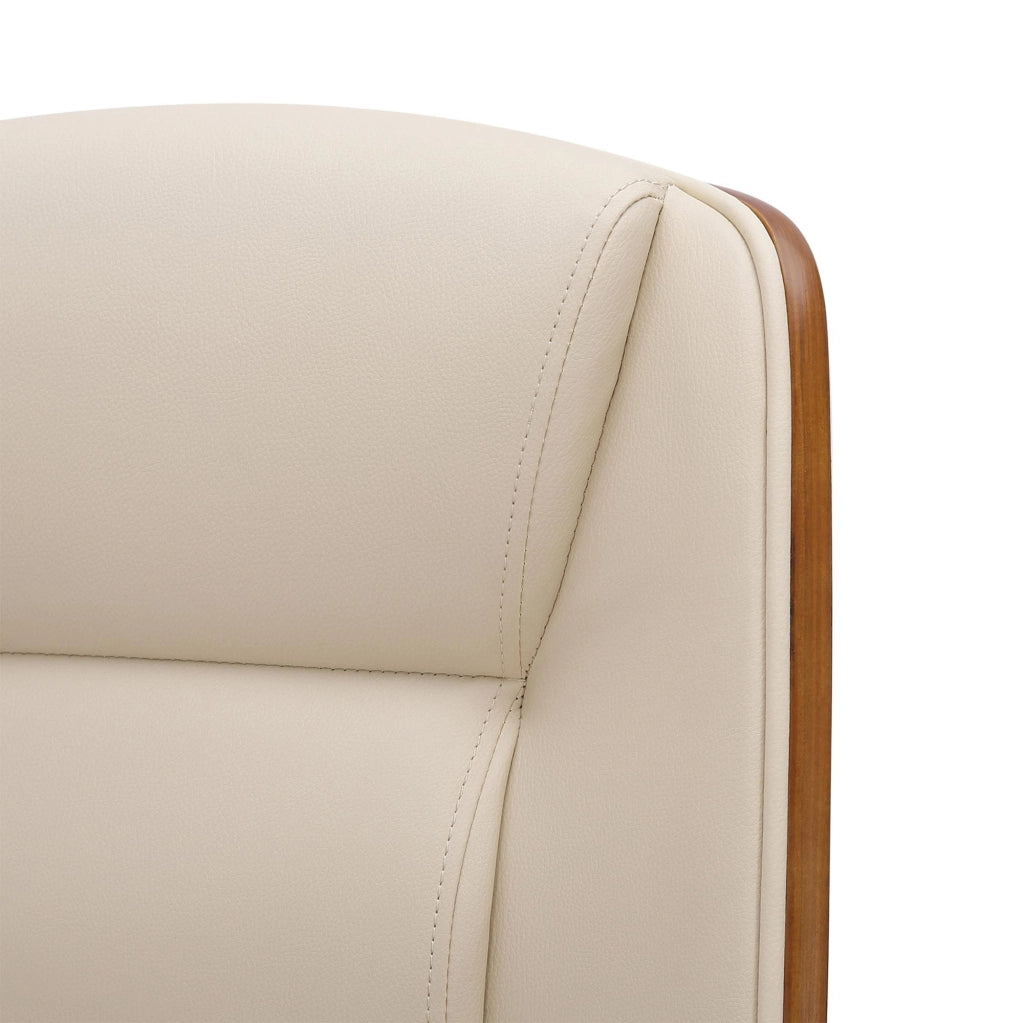 Sedia da ufficio Yankton in similpelle Noce/crema