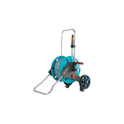 Gardena 18513-20 CleverRoll M Set Avvolgitubo 20 m 13 mm con Tubo Classico e Lancia Drip Stop Fissaggio a Clip Manovella Selezionabile colore Grigio-Turchese-Arancione