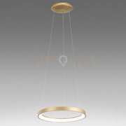 KRIZIA S/P 3000K - SOSPENSIONE COLORE ORO A LED 3000K 2200LM 30W DIMMERABILE IN ALLUMINIO D.48CM