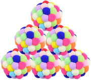 Set di gioco per gatti con palline 6,5 cm - orologio - con piuma morbida - gatti giocosi - giocattoli interattivi - resistenti a graffi e morsi - giocattoli per gatti