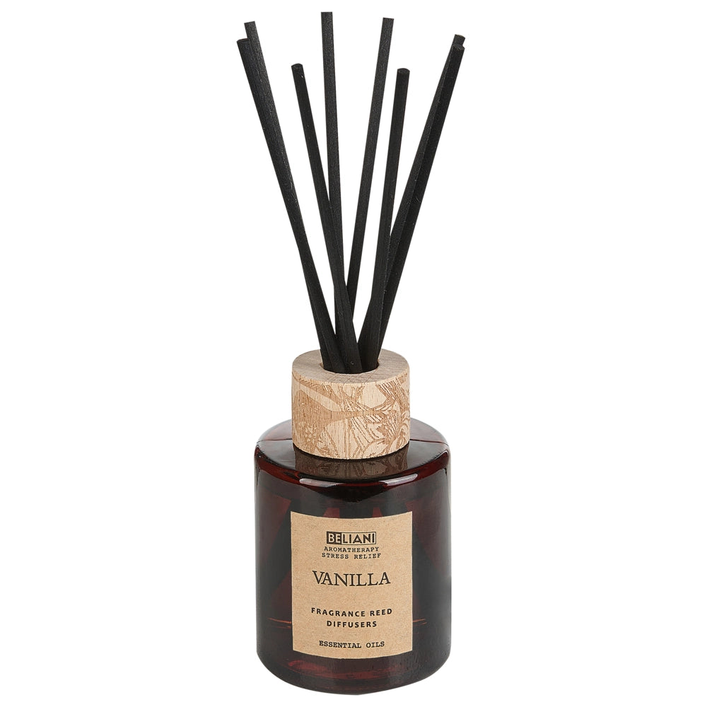Set di fragranze Candela e diffusore di ancia Bastoncini profumati 100% cera di soia Stoppino di cotone Vetro Vaniglia Orientale