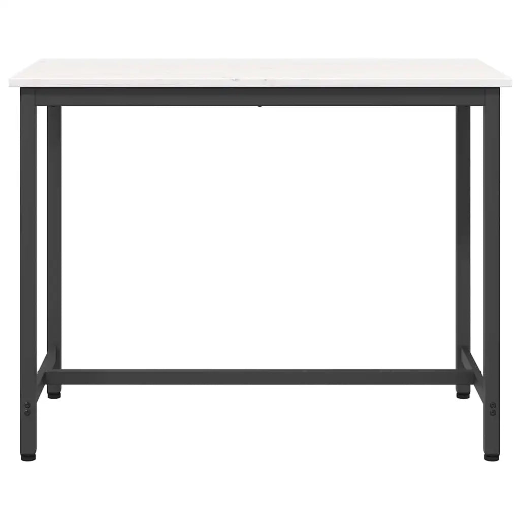 tavolo Bianco 100 x 50 x 77 cm Legno ingegnerizzato e acciaio CFW6830504