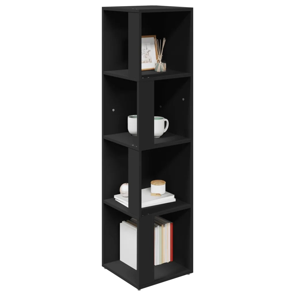 Armadio Angolare Nero 33x33x132 cm in Truciolato 809036