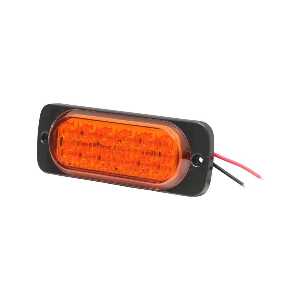 Lampada laterale stroboscopica LED gialla, 116 mm, 12V-24V, FR1278Y, Breckner Germany