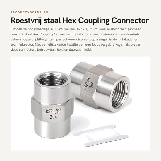 Fitting a Collettatore a 6 Viti - 1/8" Femmina BSP - Acciaio Inossidabile 304 - Collettatore a 6 Viti - 2 Pezzi - Alta Resistenza alla Temperatura - Fitting