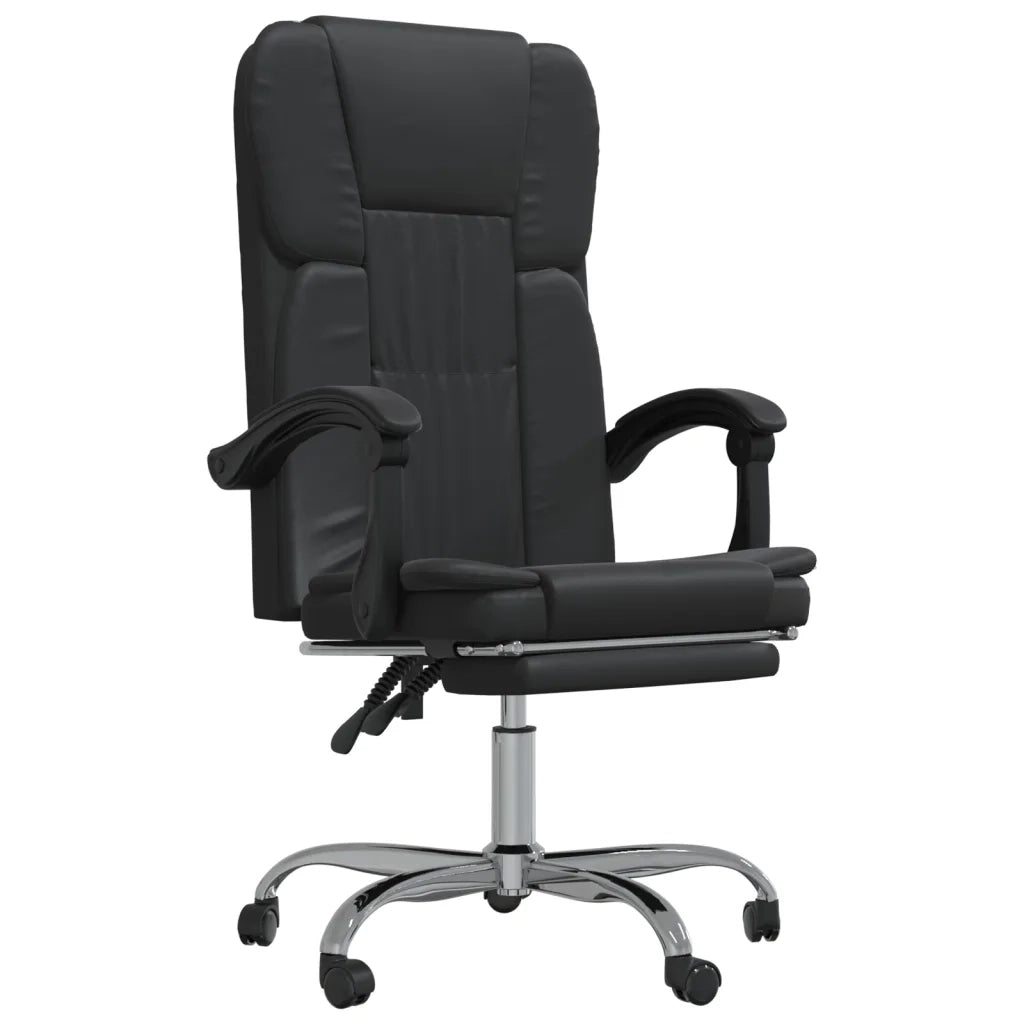 Poltrona da Ufficio Reclinabile Nera in Similpelle cod mxl 26553
