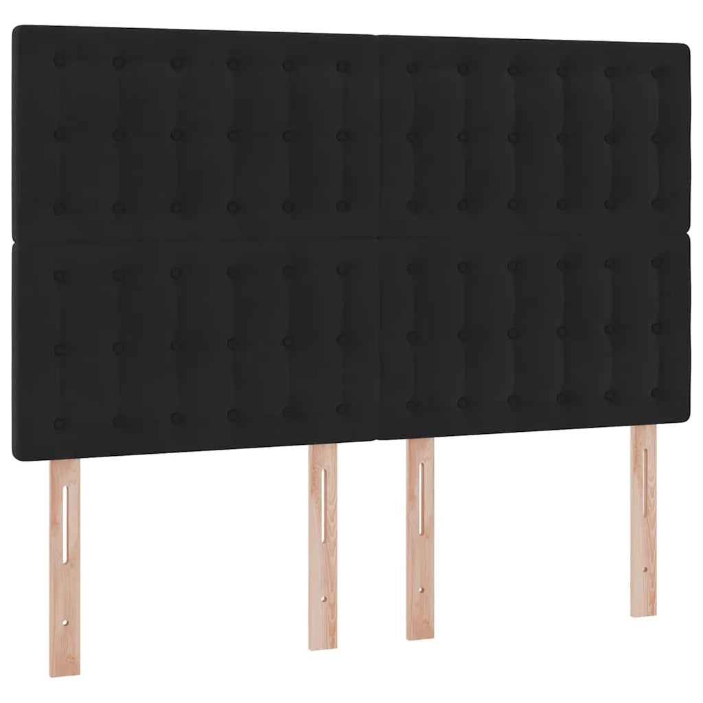 Letto con contenitore e materasso Nero 140 x 200 cm Velluto 3372155
