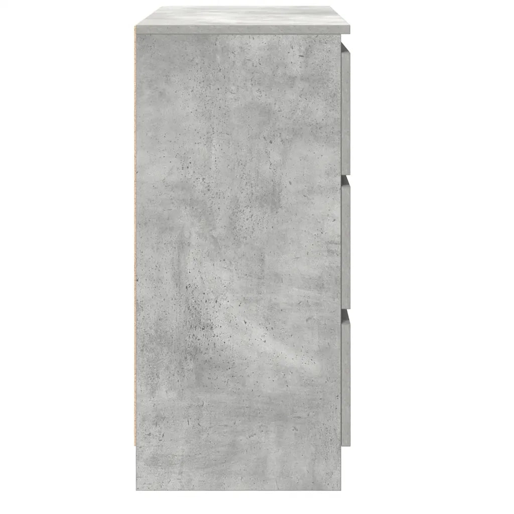 Credenza-Buffet-Armadio da cucina Grigio Cemento 80x35x76 cm in Legno Multistrato
