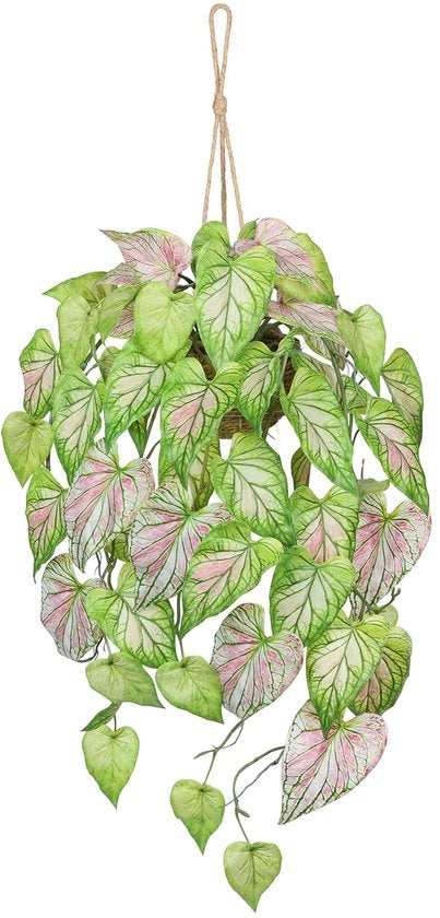 Pianta da Parete Finta in un Vaso 70 cm Anthurium Pianta Finta da Parete in Rete Decorativa per Camera da Letto, Soggiorno, Bagno o Ufficio