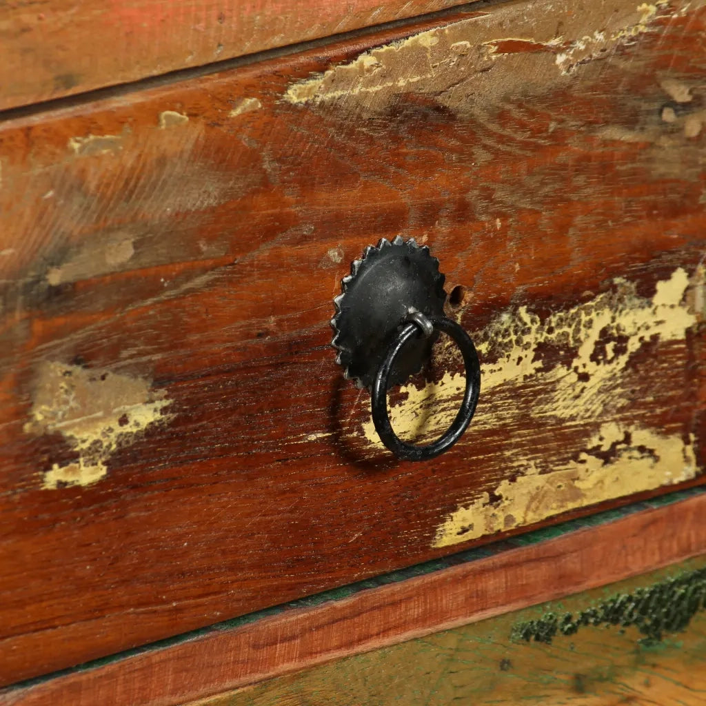 Credenza in Legno Massello di Recupero 120x35x76 cm 243984