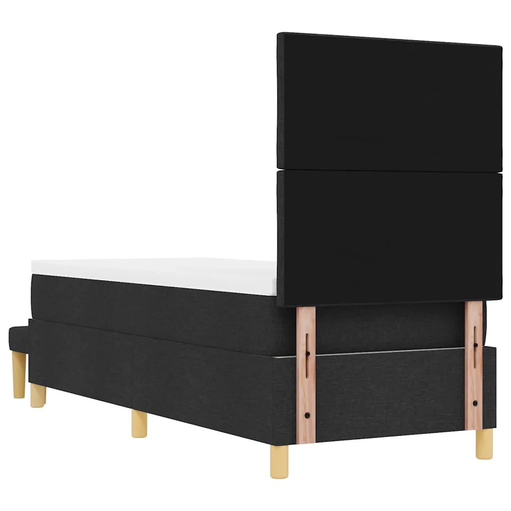 Letto a molle con cuscino con testiera Nero 200 x 80 cm Tessuto 3344333