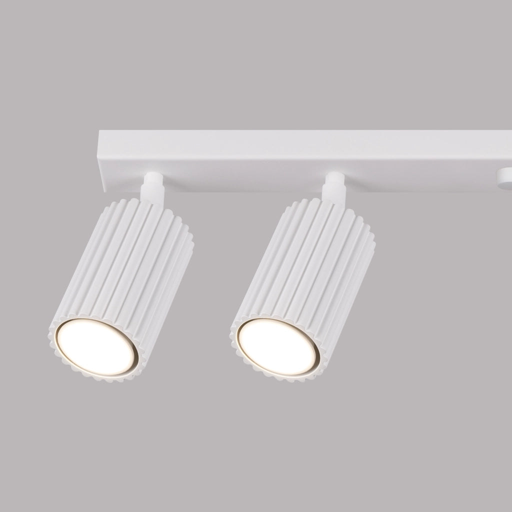 Plafoniera barra bianca 117cm 6 faretti GU10 Pure Lume