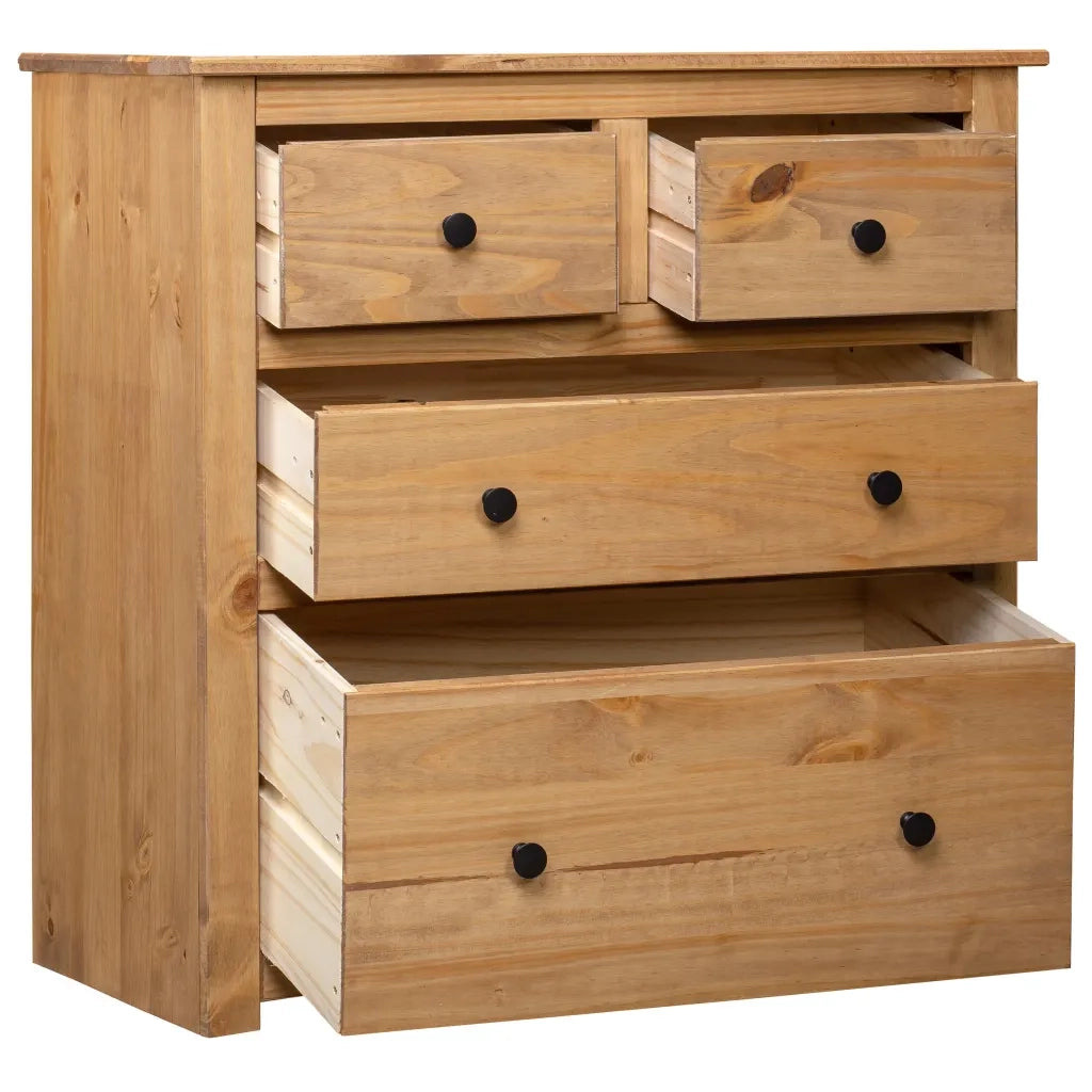 Credenza 80x40x83 cm in Legno Massello di Pino Panama Range 282655