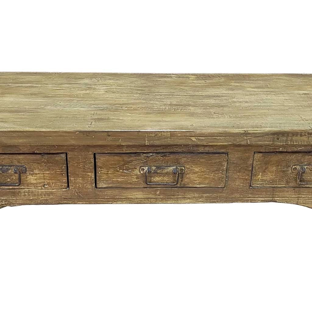 Mobile basso artigianale in legno 165-175x45x57h cm