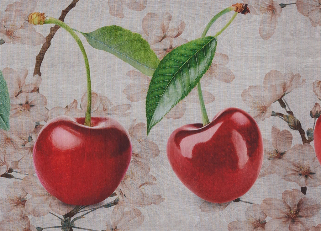 Tappeto Passatoia Cucina Antiscivolo Stampa Digitale Sprinty Disegno Cherry - 52x180 - Cherry