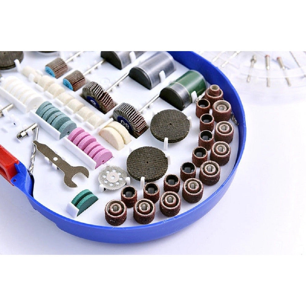 Trade Shop - Kit 276 Accessori Mini Trapano Dremel Punte Per Lucidare Levigare In Valigetta -