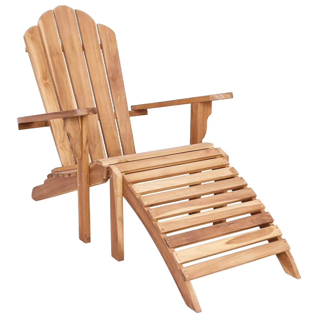 Sedia Adirondack da Giardino con Poggiapiedi Naturale 42041352