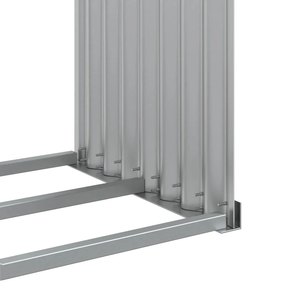 Portalegna argento 120 x 45 x 140 cm acciaio zincato Argento 02_0043790