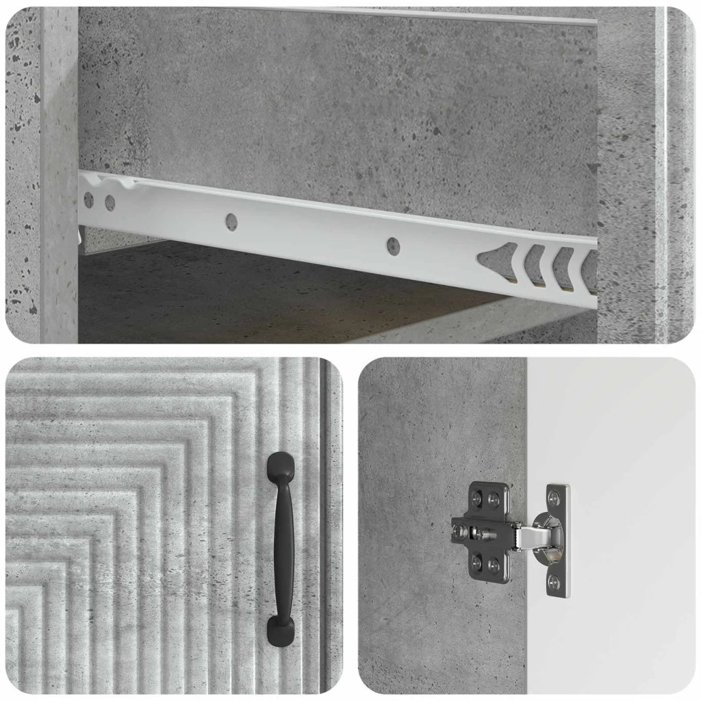 Credenza con cassetto Grigio Cemento 66 x 34,5 x 89,5 cm