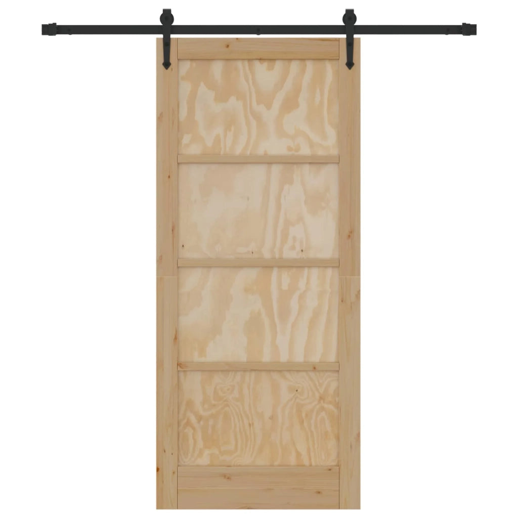 Porta scorrevole ORKDAL Naturale e Nero 86 x 198,5 cm 3445564