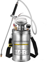 Spremiere per giardinaggio con pompa a mano in acciaio inox - 6L pressione della gomma per giardinaggio e pulizia del terreno - Ideale per giardinaggio, campeggio e pulizia del terreno