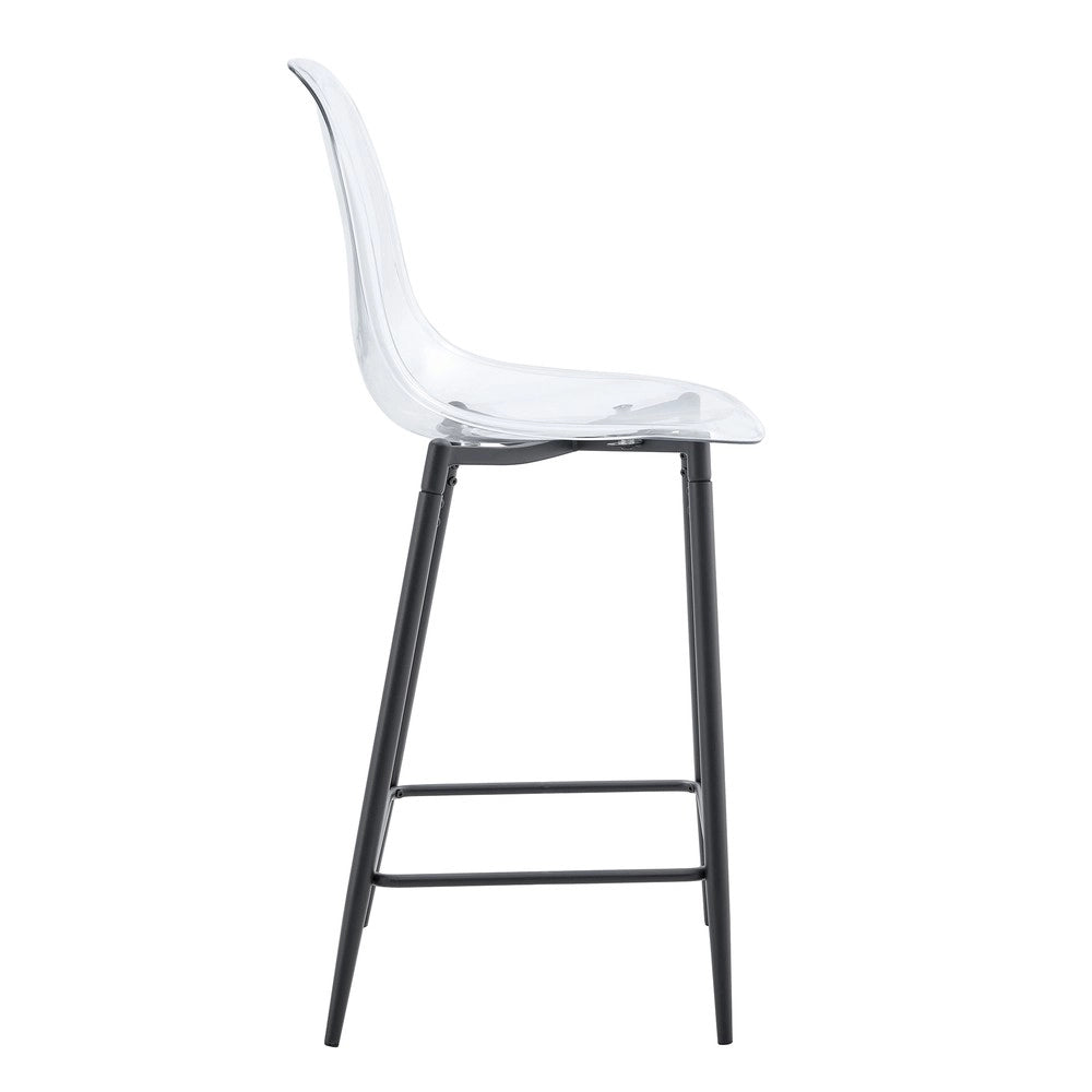 Set 2 Sgabelli da Bar Trasparenti ¨C MINIMAL ¨C Struttura in Metallo, Design Moderno