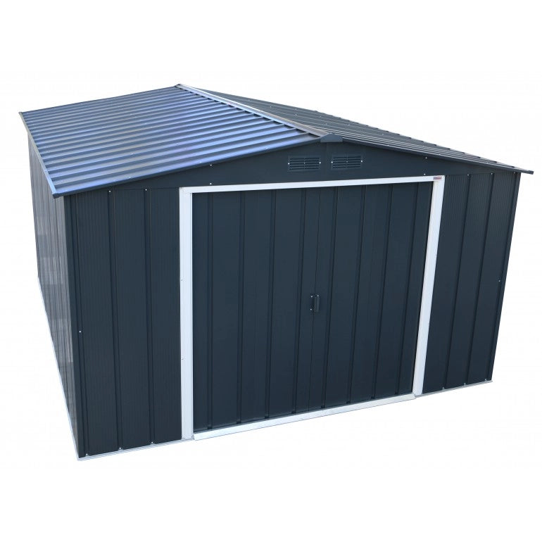 Spaziosa Casetta in metallo grigio 10x12 Ezooza 3627 x 3221 x 1961 mm