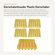 Scatola per uova in plastica - grande capacità - per 30 uova - stivabile - riutilizzabile - sicura per il trasporto