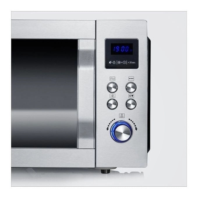 Severin MW 7777 forno a microonde Superficie piana Microonde con grill 25 L 900 W Nero, Acciaio inossidabile