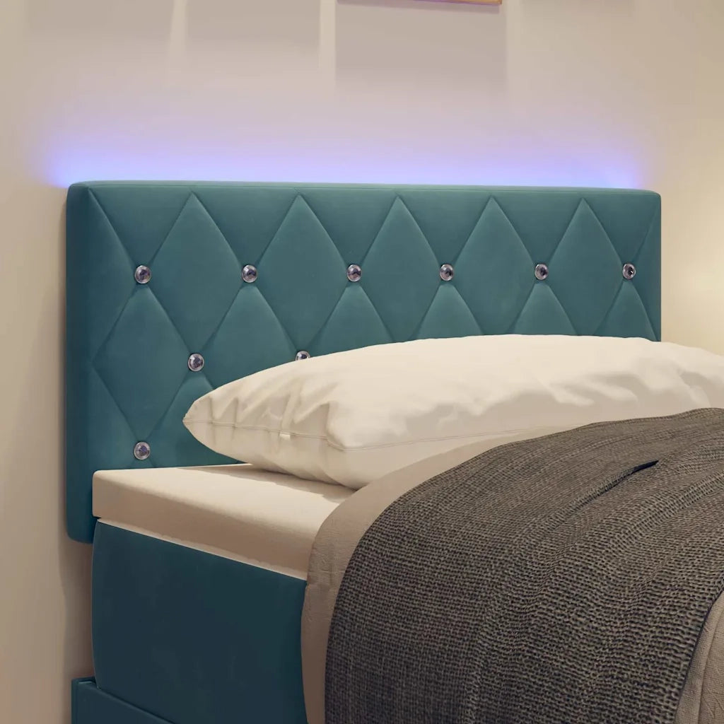 Testiera | Testata LED con strisce LED Blu Scuro 80 cm Velluto