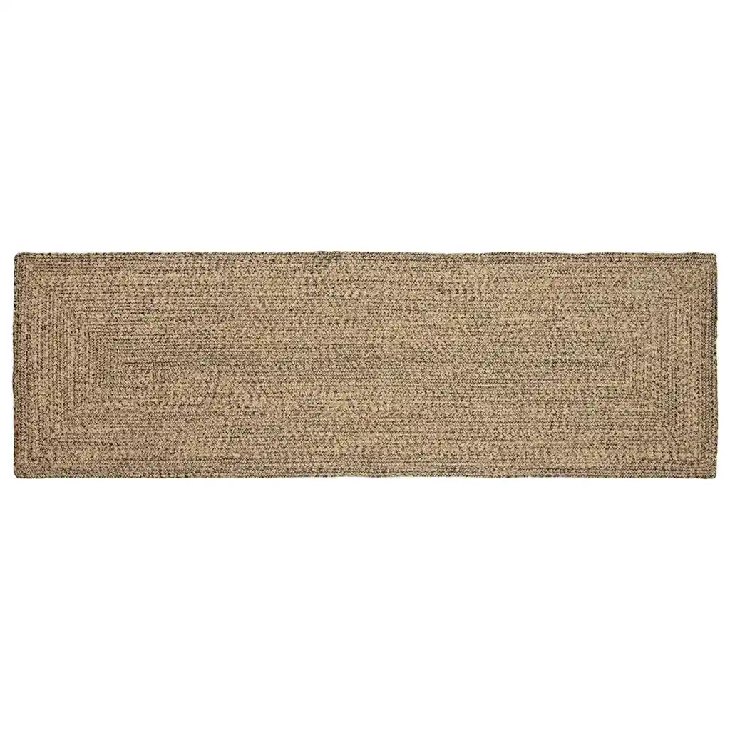 Tappeti per area Naturale e Nero 80 x 200 cm Juta