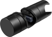 Manicotto per doccia universale, regolabile, con gomito 360° per goccia doccia diametro 19-25 mm, in ABS, verniciato nero