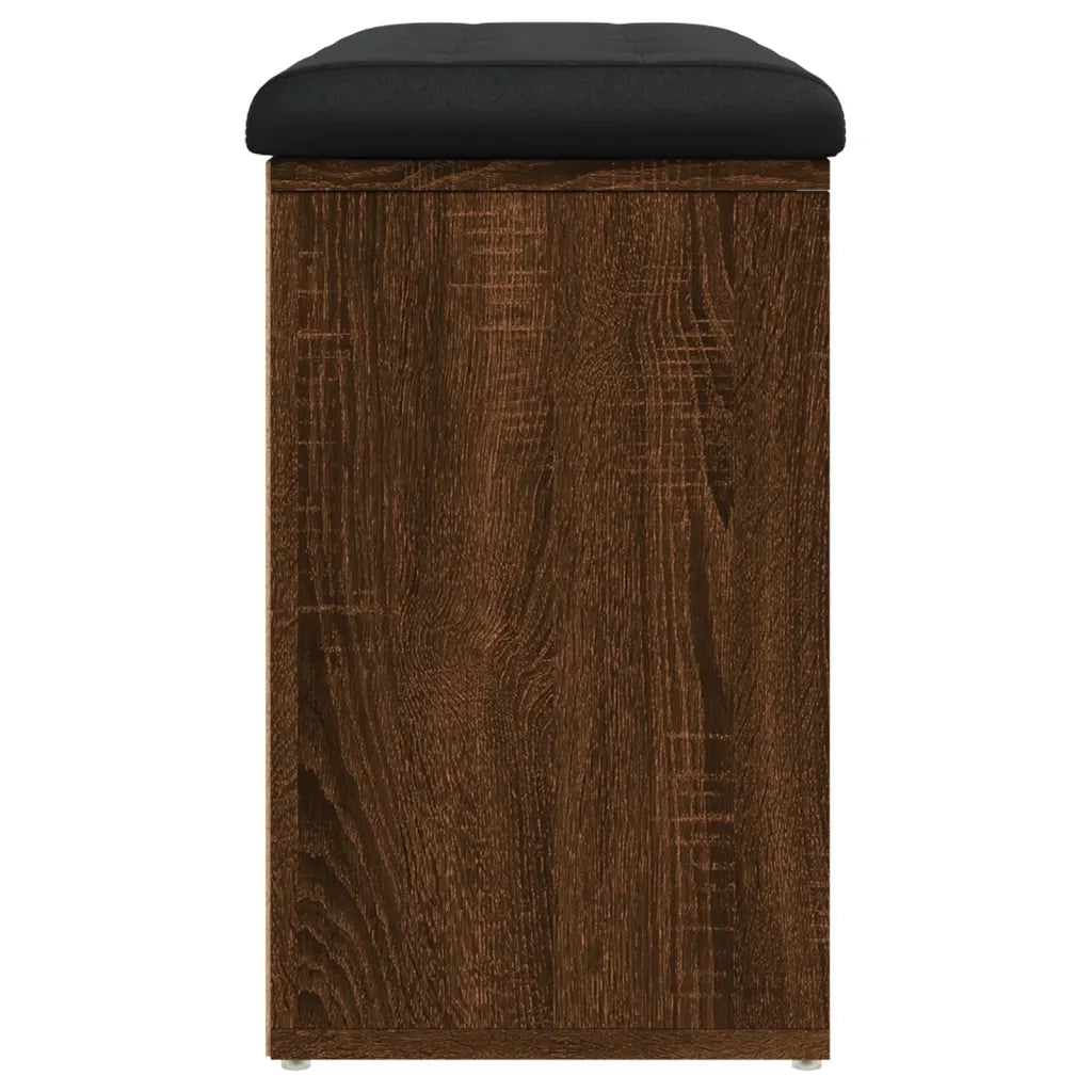 Panca Porta Scarpe-Sgabello-Panca Scarpiera Rovere Marrone 82x32x50cm Legno Multistrato
