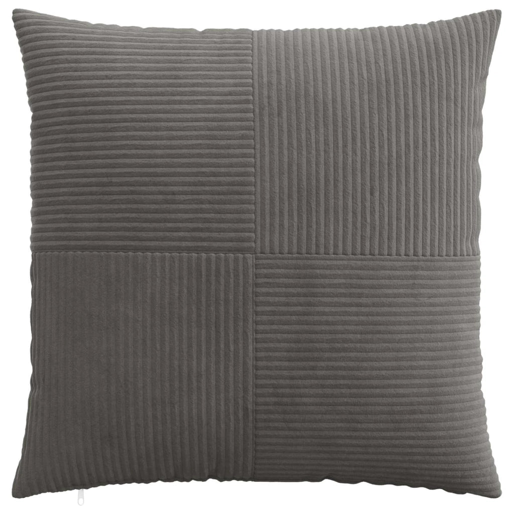 Federa 2 pcs ALMELO Grigio Scuro 80 x 80 cm corduroy 915687