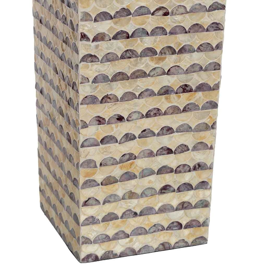 Portaombrelli quadrato in legno e capitello 20x20x57h cm
