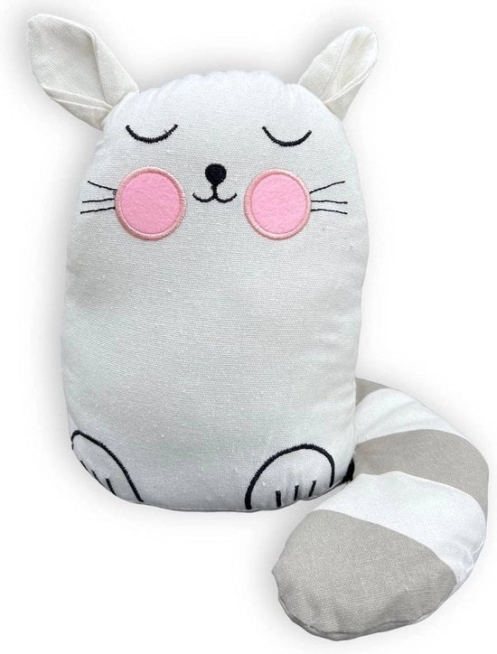Pompa di schiuma per fermare porte 1 kg - design divertente per decorazione elegante - Gatto a fumetti bianco