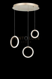 SOSPENSIONE 3 LUCI PINTA ORO LED 3000K 1470LM 25W DIMMERABILE SENZA VETRO DIMMERABILE
