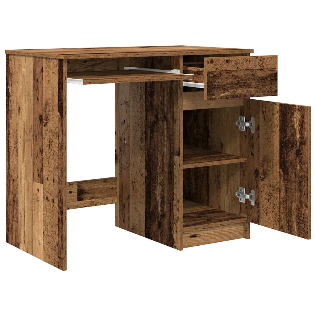 Scrivania | Tavolo da Ufficio Legno Antico 86x49x76 cm in Legno Multistrato