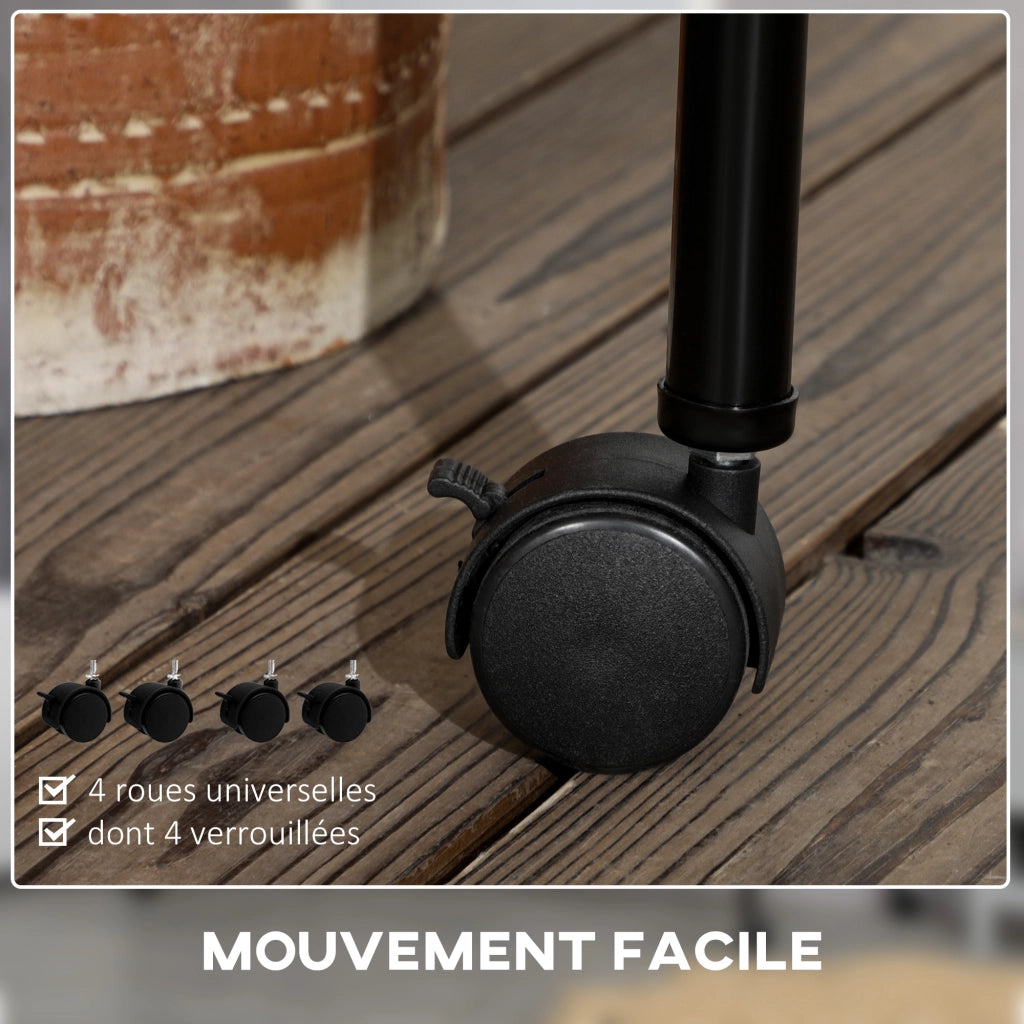 Appendiabiti con rotelle ¨C Zephmum ¨C Nero 180x60x170 cm